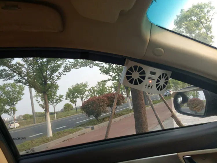2W Solar-Powered Car Exhaust Fan for Cooling