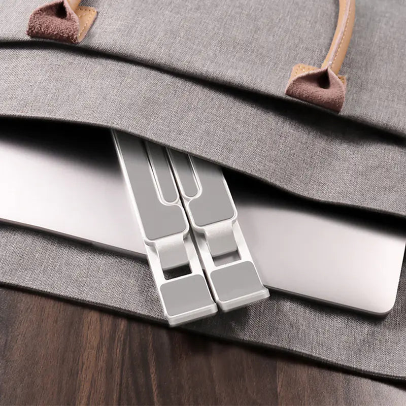 Laptop Stand with Adjustable Height and Aluminum Base