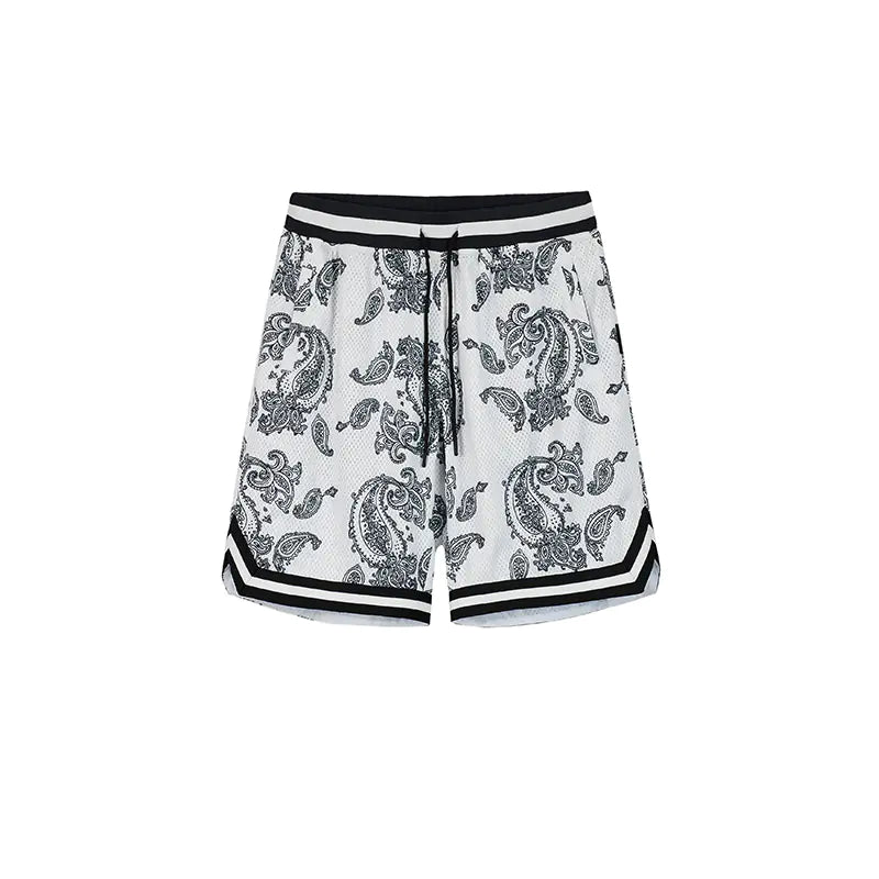 Full Printed Breathable Mesh Cashew Shorts