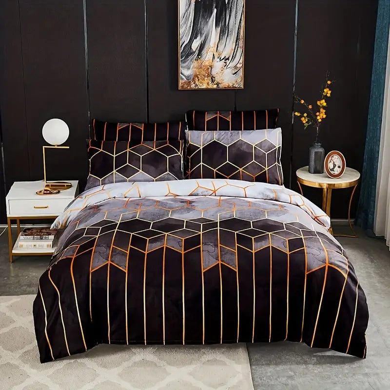 Stylish Retro Microfiber Bedding Set for Bedroom Upgrade