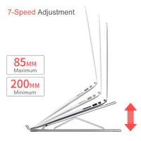 Laptop Stand with Adjustable Height and Aluminum Base