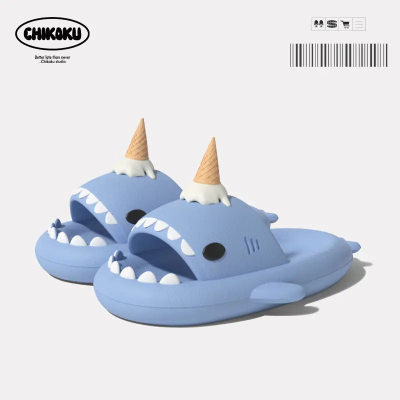 "Summer Unisex Shark Slippers - Stylish EVA Footwear"