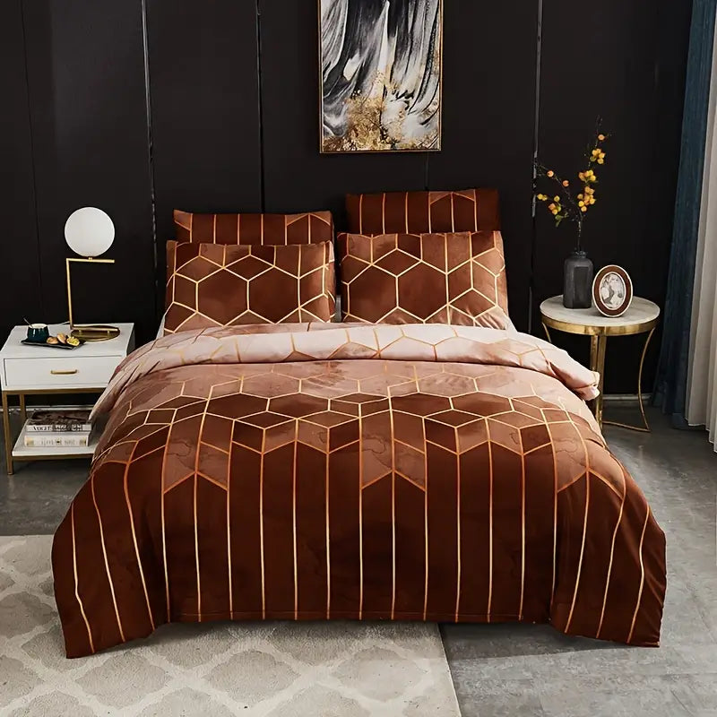 Stylish Retro Microfiber Bedding Set for Bedroom Upgrade