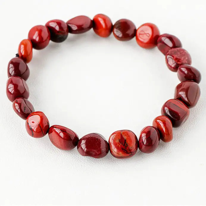 Natural Amethyst Rolling Stone Bracelet with Large Grains