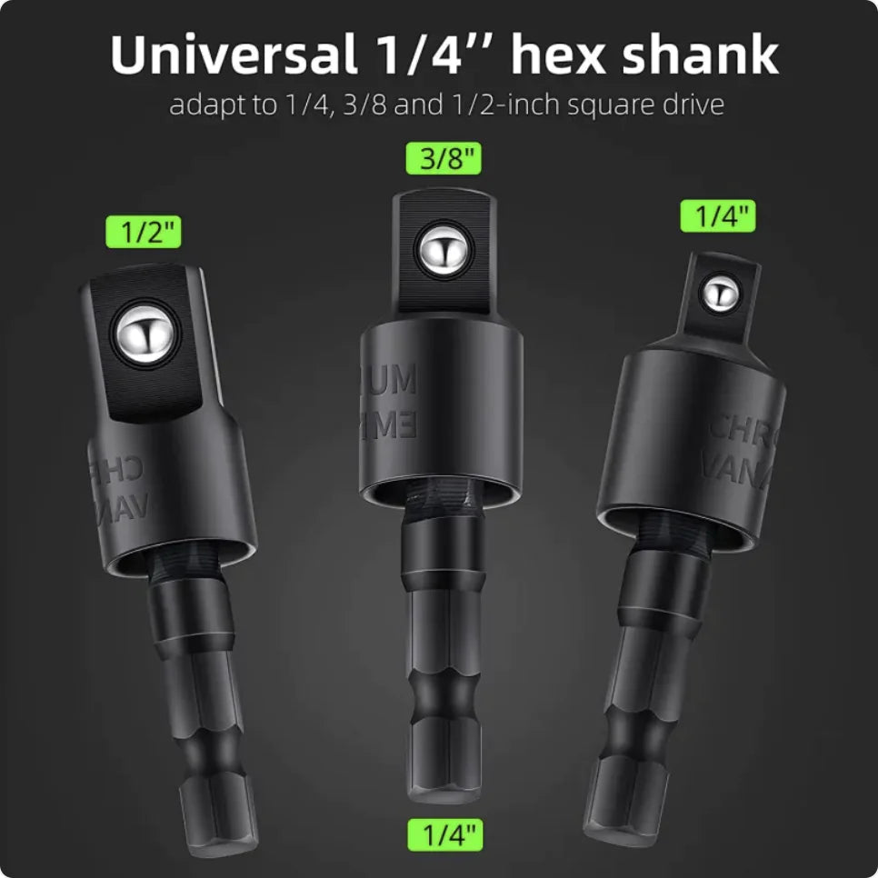 Impact Socket Adapter Set for Electric Drills