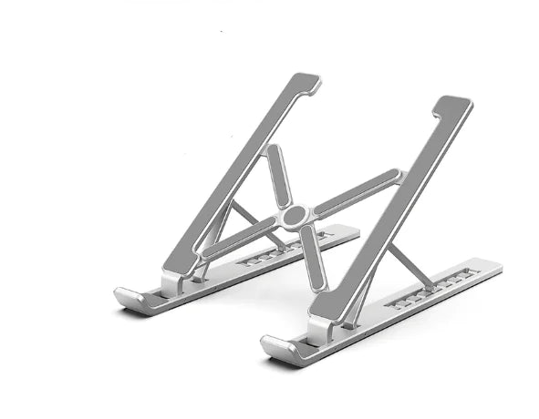 Laptop Stand with Adjustable Height and Aluminum Base