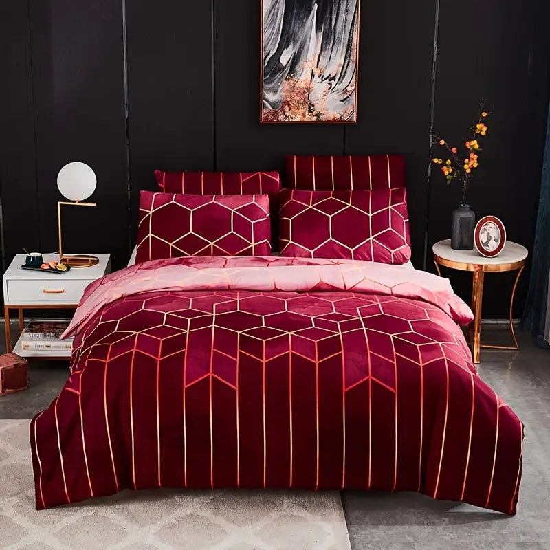 Stylish Retro Microfiber Bedding Set for Bedroom Upgrade