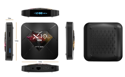 X10 Plus Android 9.0 Smart TV Box with Network Access