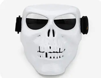 Motorcycle Rider Goggles with Skull Mask and Helmet