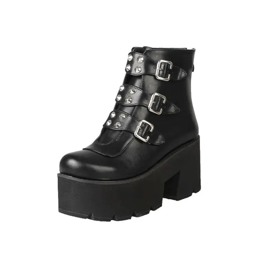 Chic and Edgy Plus Size Studded Boots