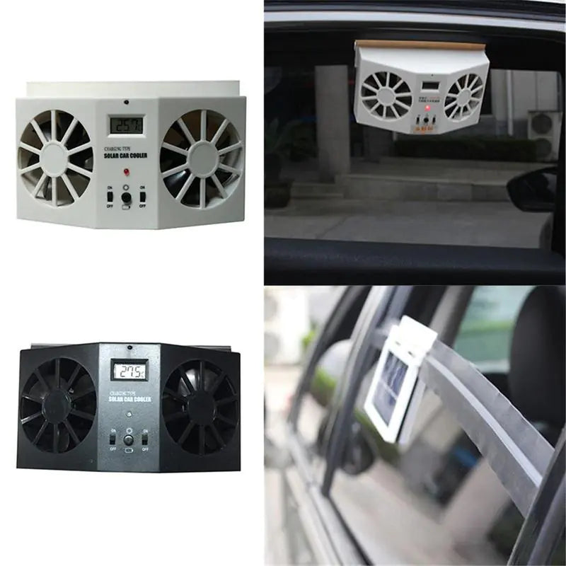 2W Solar-Powered Car Exhaust Fan for Cooling