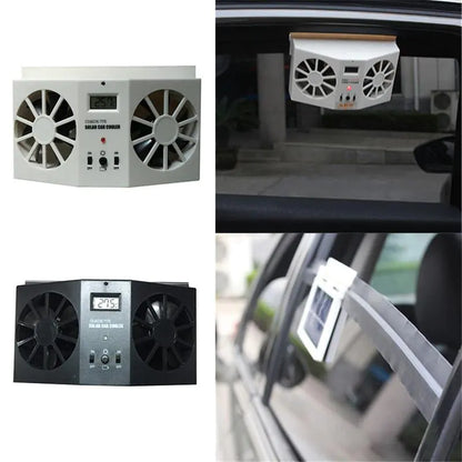 2W Solar-Powered Car Exhaust Fan for Cooling