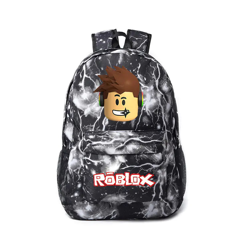 Roblox-Themed Canvas Backpack with Star Design