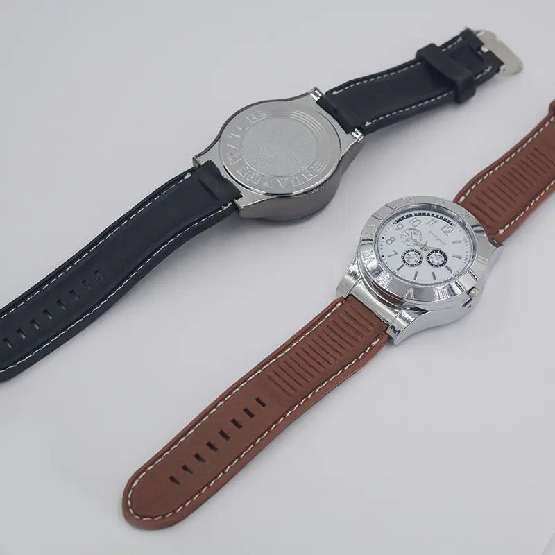 Creative Windproof Rechargeable Lighter Watch for Men