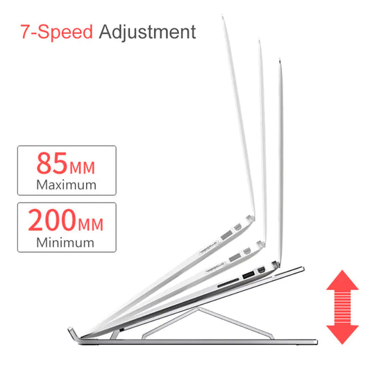 Laptop Stand with Adjustable Height and Aluminum Base