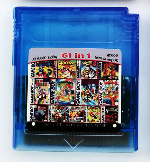 GB GBC Game Card 108-in-1 with Pokemon & Mario