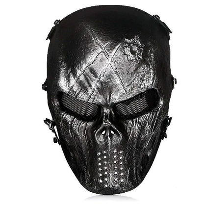 Outdoor Tactical Gear with Skull Protection Mask
