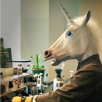 Latex Unicorn Party Headband and Horse Mask