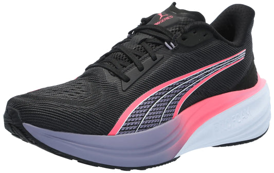 PUMA Womens Darter Pro Running Shoe Sneaker Black-Sunset Glow-Pale Plum 10