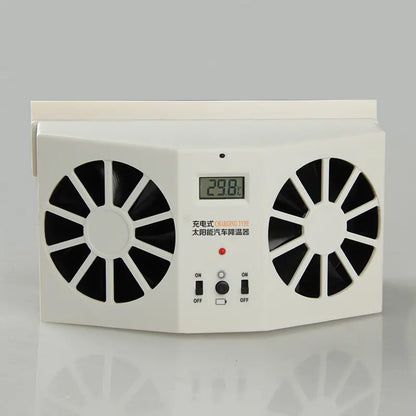 2W Solar-Powered Car Exhaust Fan for Cooling