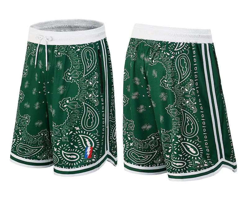 Cashew Flower Men's Casual Loose Basketball Shorts