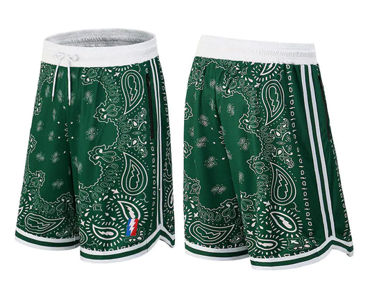 Cashew Flower Men's Casual Loose Basketball Shorts