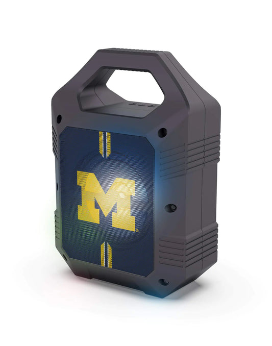 SOAR NCAA ShockBox XL LED Wireless Bluetooth Speaker Michigan Wolverines