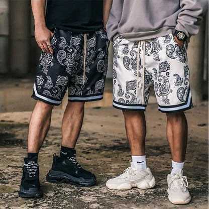 Full Printed Breathable Mesh Cashew Shorts