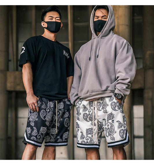 Full Printed Breathable Mesh Cashew Shorts