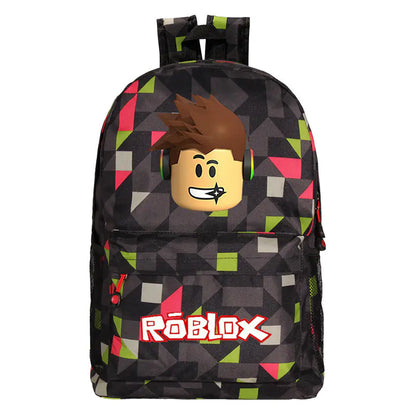 Roblox-Themed Canvas Backpack with Star Design