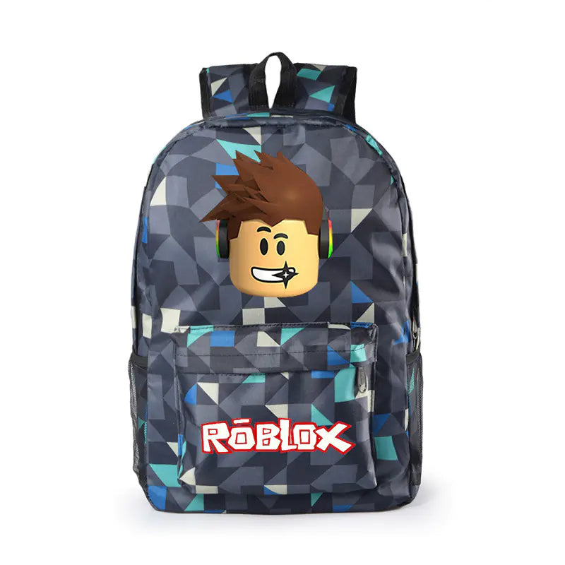 Roblox-Themed Canvas Backpack with Star Design
