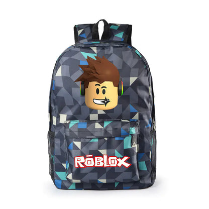 Roblox-Themed Canvas Backpack with Star Design