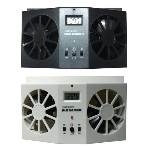 2W Solar-Powered Car Exhaust Fan for Cooling