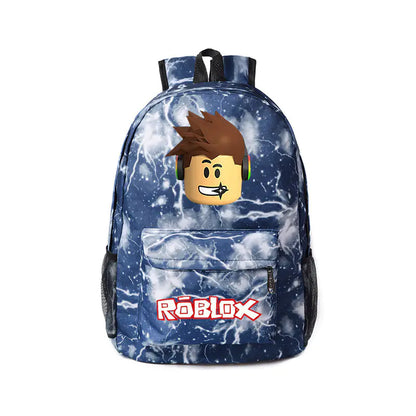 Roblox-Themed Canvas Backpack with Star Design