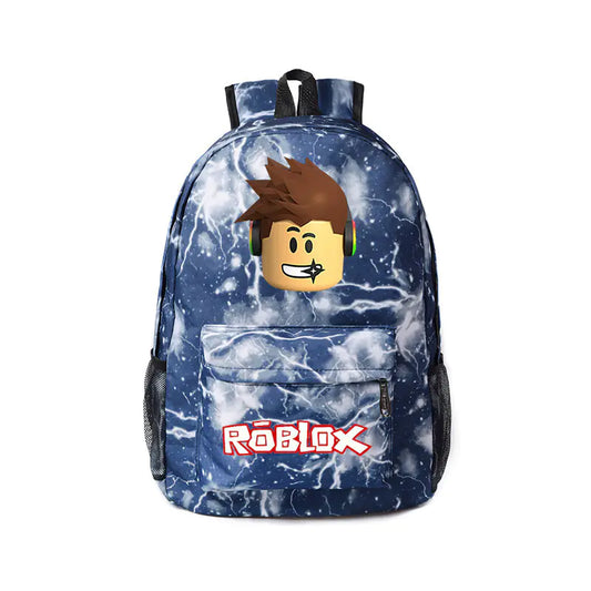Roblox-Themed Canvas Backpack with Star Design