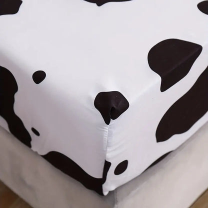 4pcs Cow Print Bedding Set for Bedroom and Guest Room