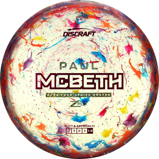 Discraft Paul McBeth 2024 Tour Series Jawbreaker Z FLX Kratos Putt and Approach Disc