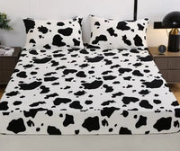 4pcs Cow Print Bedding Set for Bedroom and Guest Room