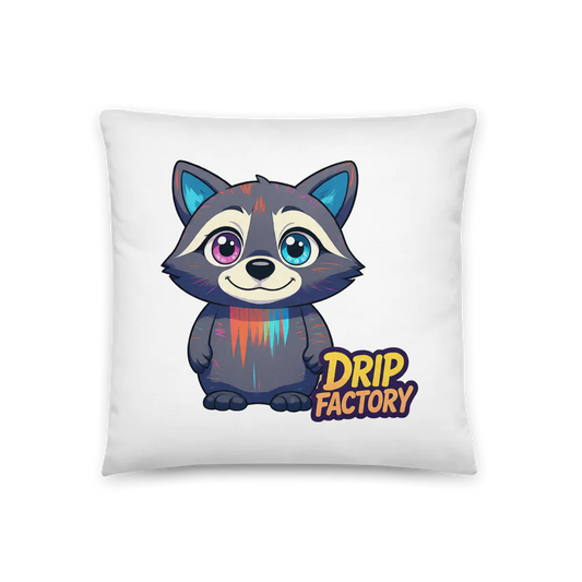 ARTSY RACCOON DESIGN PILLOW