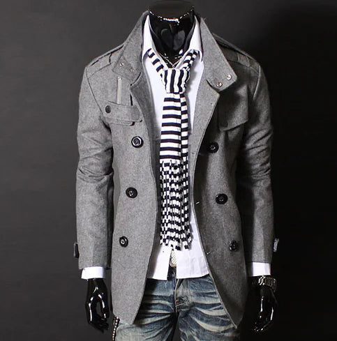 Men's New Fashion Woolen Coat