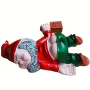 "Mischievous Drunken Gnome Statue"