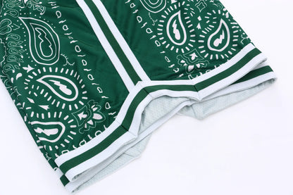 Cashew Flower Men's Casual Loose Basketball Shorts