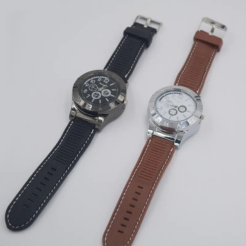 Creative Windproof Rechargeable Lighter Watch for Men