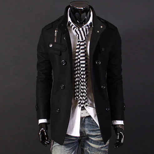 Men's New Fashion Woolen Coat
