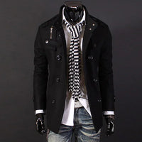 Men's New Fashion Woolen Coat